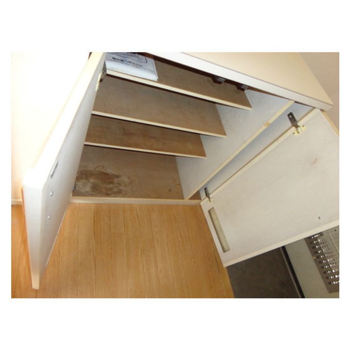 ハイツポピーA棟の玄関