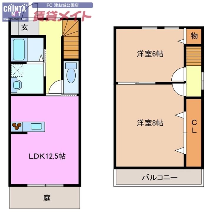 三重県津市阿漕町津興(一戸建)の賃貸物件の間取り