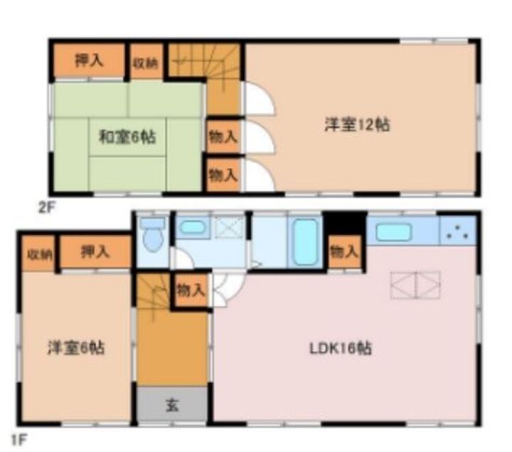 千葉県旭市ニ(一戸建)の賃貸物件の間取り
