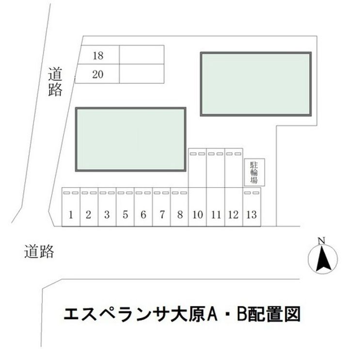 エスペランサ大原Bの地図