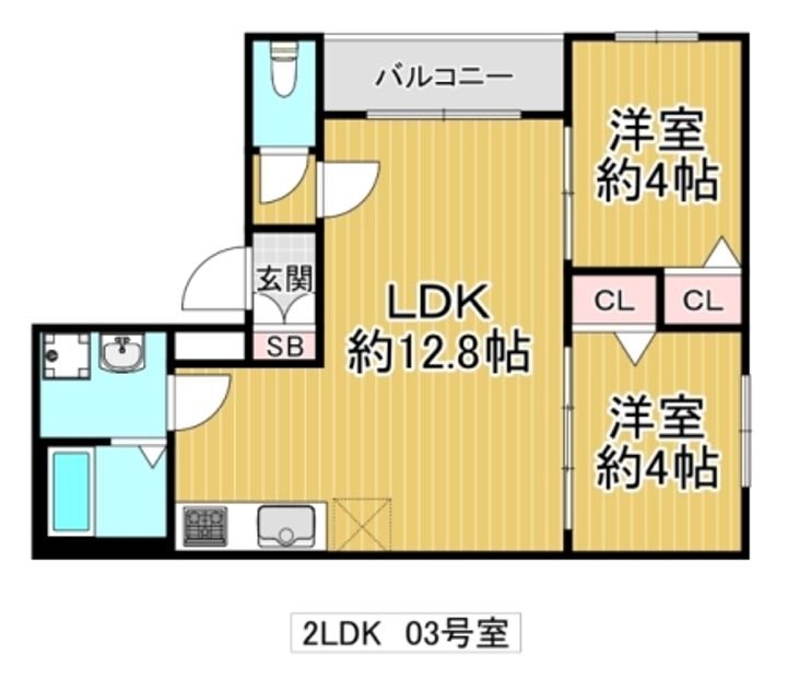 大阪府大阪市城東区諏訪1(アパート)の賃貸物件の間取り