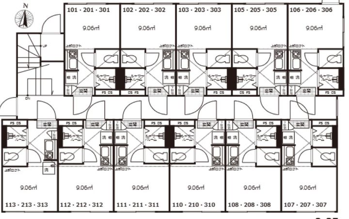 東京都新宿区上落合3(アパート)の賃貸物件の間取り