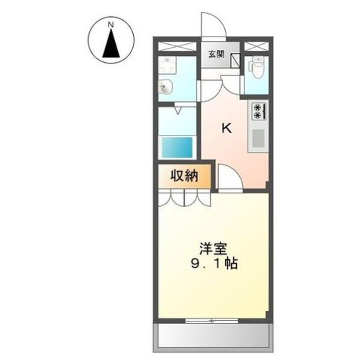 愛知県碧南市浅間町4(アパート)の賃貸物件の間取り