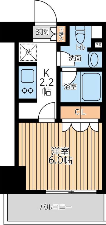 神奈川県横浜市西区中央1(マンション)の賃貸物件の間取り