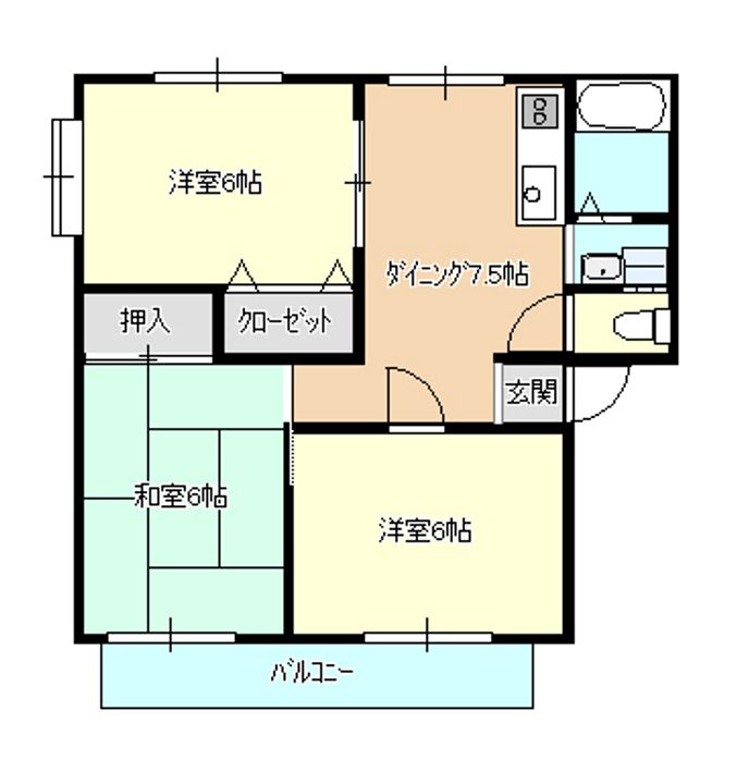 サンビューラーC棟の間取り