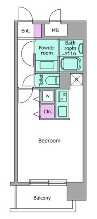 東京都新宿区水道町(マンション)の賃貸物件の間取り