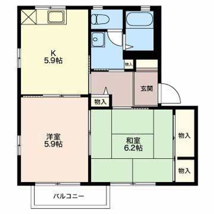 サンライズ杉山Aの間取り
