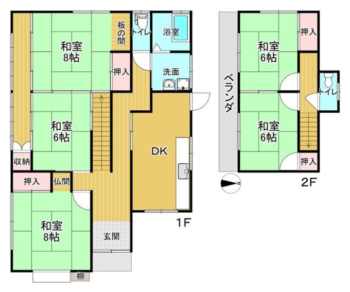 茨城県龍ヶ崎市川原代町(一戸建)の賃貸物件の間取り