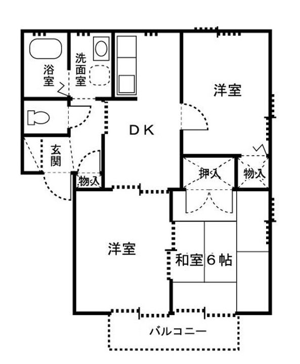 クレセントAの間取り