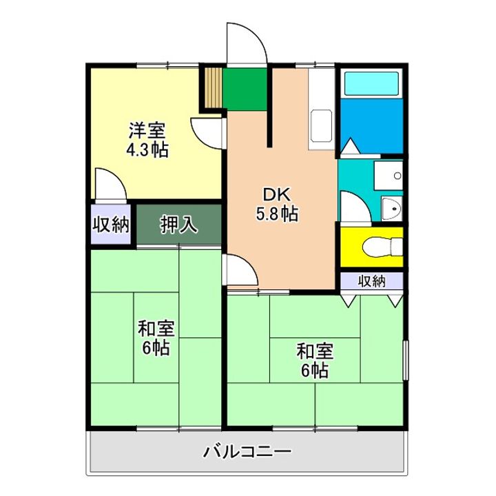 ラポール塚ノ原の間取り