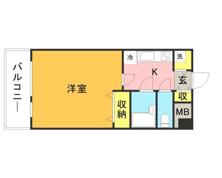 鹿児島県鹿児島市下荒田1(マンション)の賃貸物件の間取り