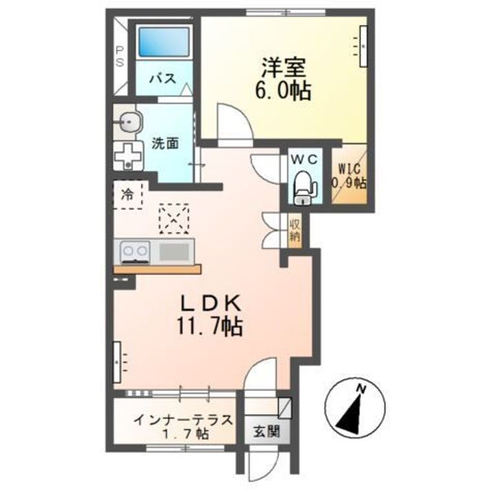 栃木県小山市大字千駄塚(アパート)の賃貸物件の間取り