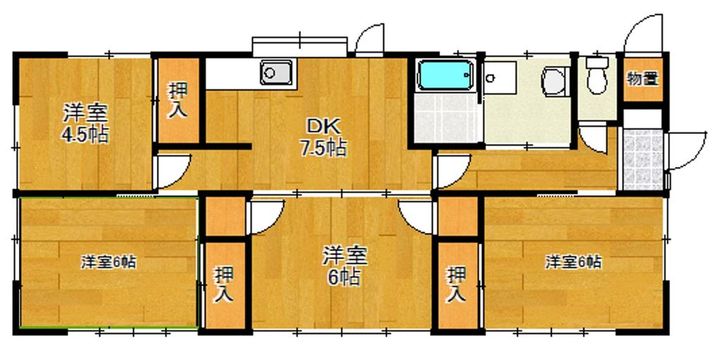 茨城県水戸市元吉田町(一戸建)の賃貸物件の間取り
