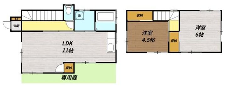 千葉県市原市江子田(一戸建)の賃貸物件の間取り