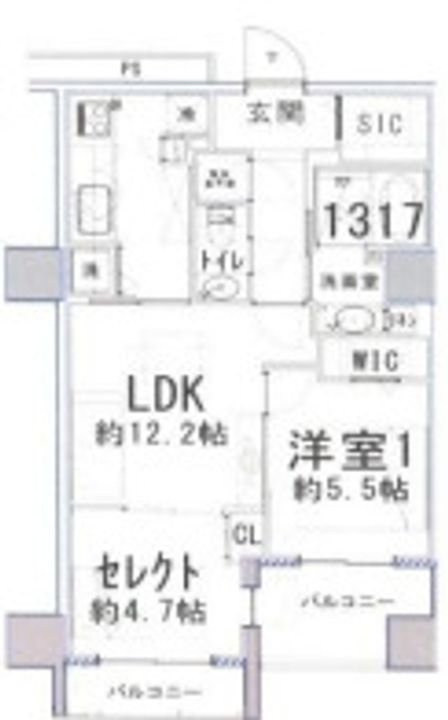 東京都千代田区一番町(マンション)の賃貸物件の間取り