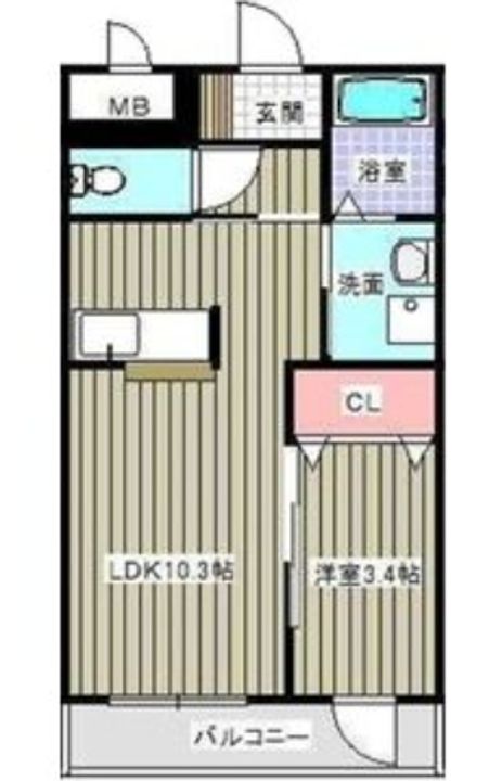 愛知県名古屋市緑区有松(アパート)の賃貸物件の間取り