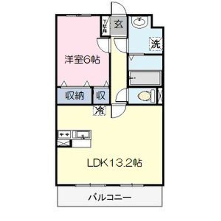 栃木県宇都宮市戸祭町(マンション)の賃貸物件の間取り