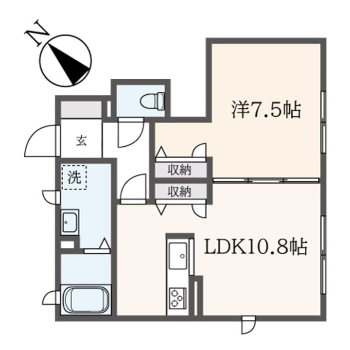 東京都八王子市上柚木(アパート)の賃貸物件の間取り