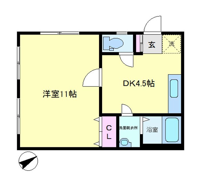 VIVACE東寺尾の間取り