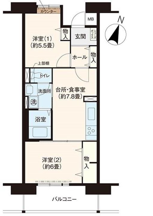 URルゼフィール金楽寺町の間取り