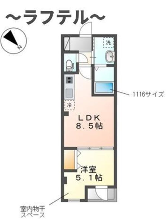 埼玉県狭山市新狭山3(アパート)の賃貸物件の間取り