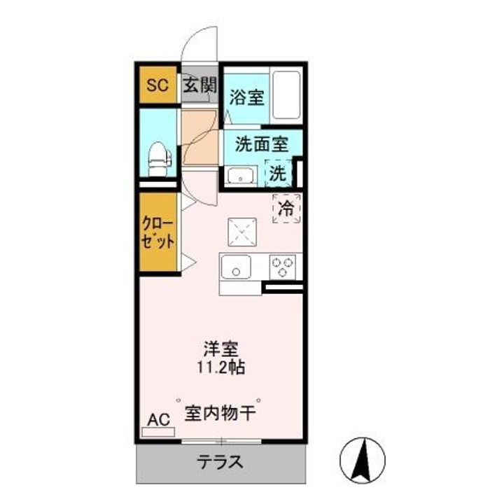 栃木県足利市福居町(アパート)の賃貸物件の間取り