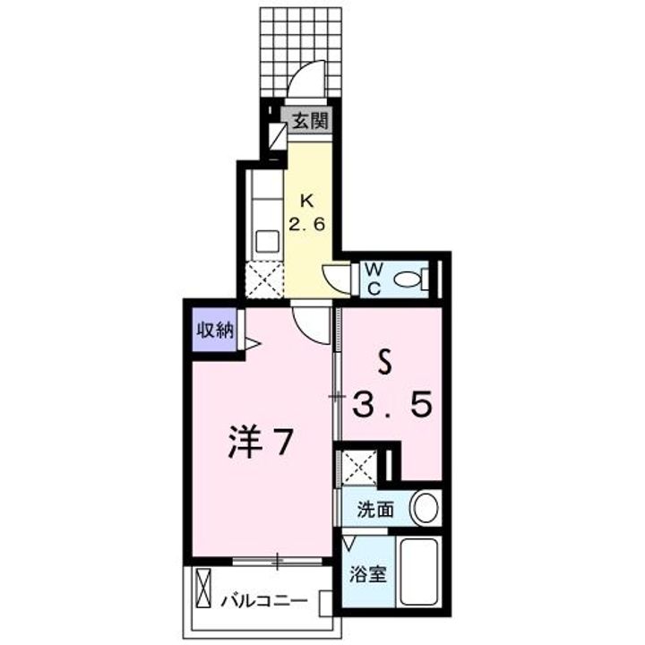 大阪府阪南市尾崎町1(アパート)の賃貸物件の間取り