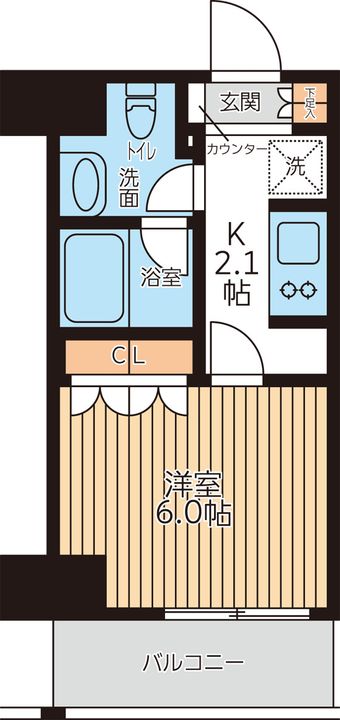 神奈川県横浜市西区中央1(マンション)の賃貸物件の間取り