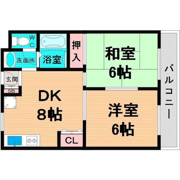 リバーサイドニッシン城東ハイツの間取り
