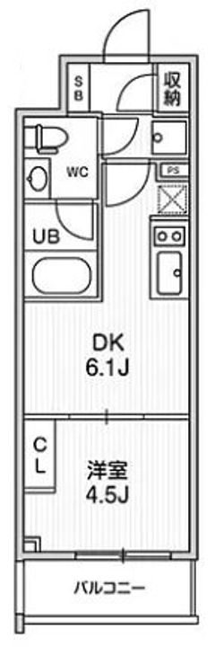 東京都台東区浅草3(マンション)の賃貸物件の間取り