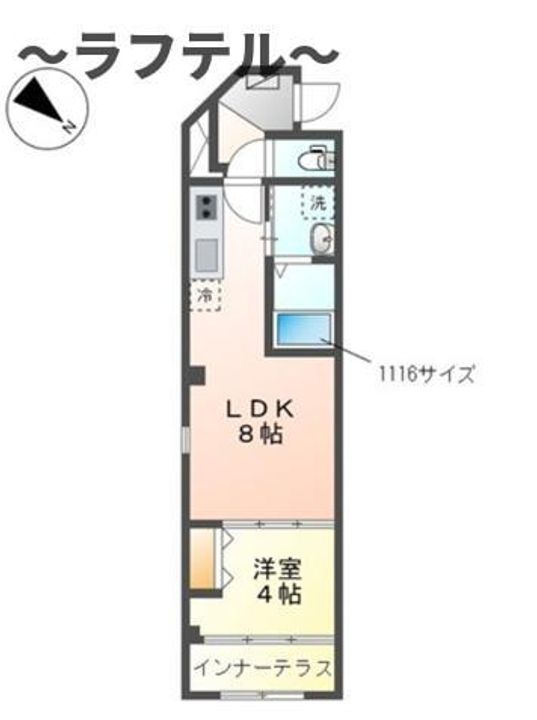 埼玉県狭山市新狭山3(アパート)の賃貸物件の間取り