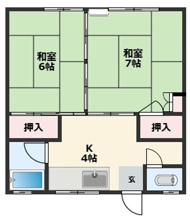 元島アパートの間取り