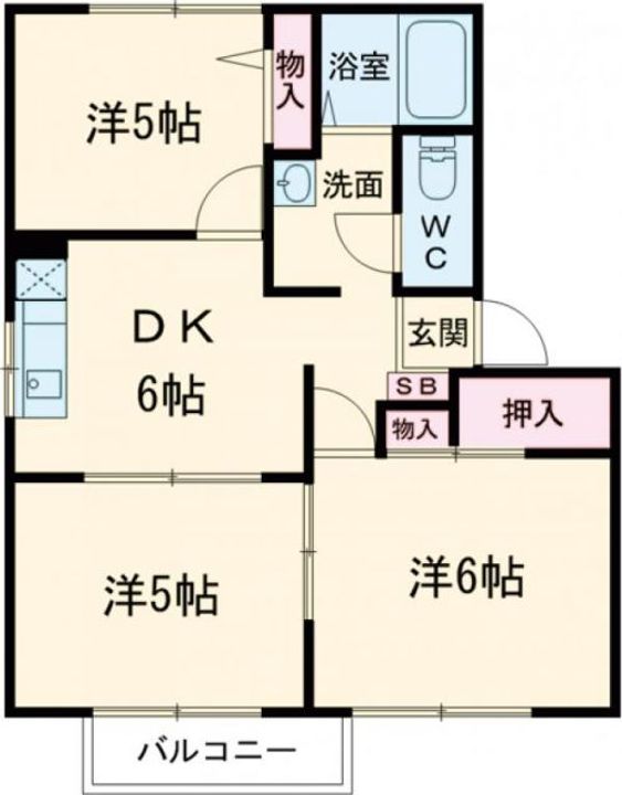 ラフォーンヴィラ C棟の間取り