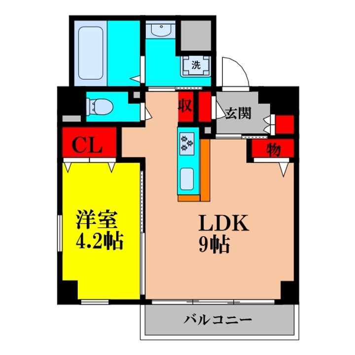 大阪府大阪市東淀川区西淡路1(マンション)の賃貸物件の間取り