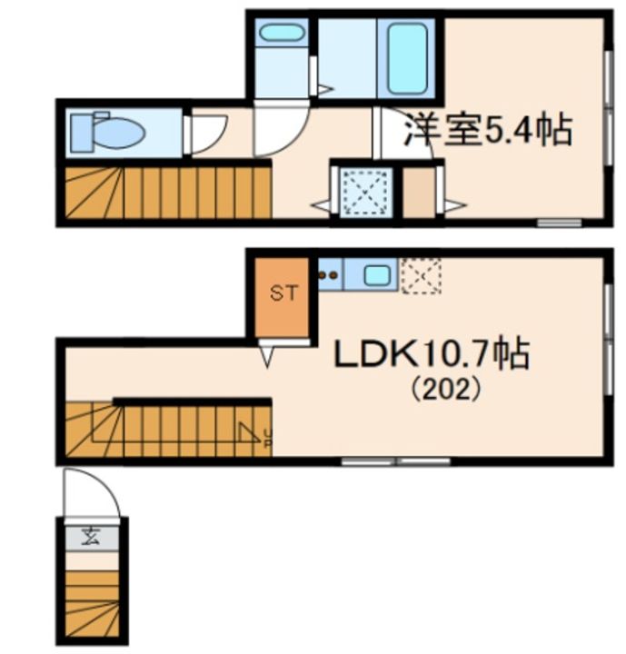 東京都中野区江古田4(アパート)の賃貸物件の間取り