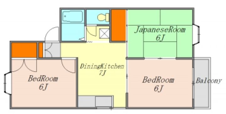 広島県広島市佐伯区五日市中央1(アパート)の賃貸物件の間取り