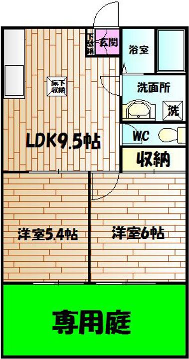 神奈川県中郡大磯町西小磯(アパート)の賃貸物件の間取り