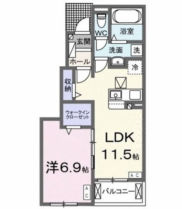 岐阜県岐阜市南鶉1(アパート)の賃貸物件の間取り