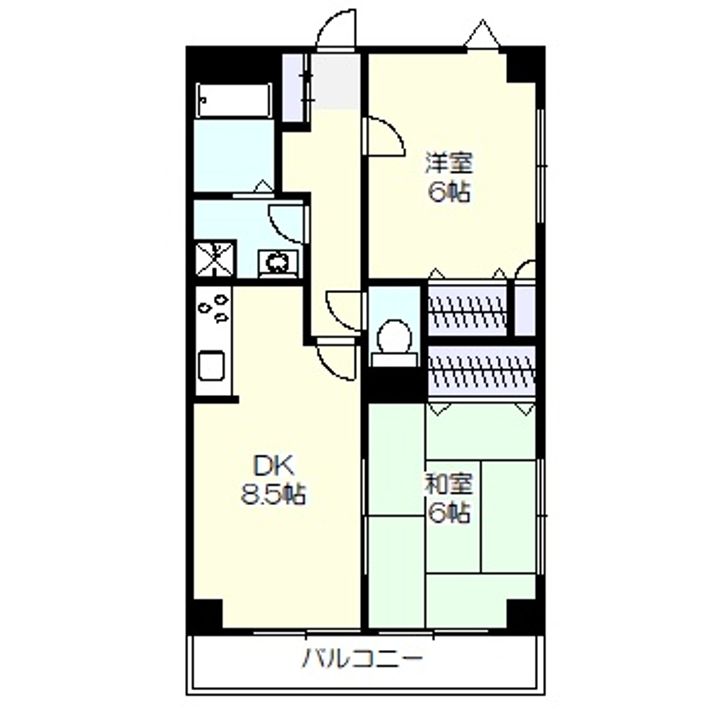 青山コーポAの間取り