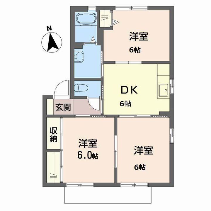 グランシードK II棟の間取り