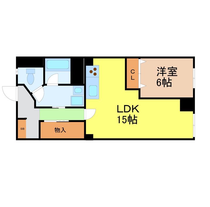 愛知県名古屋市中村区名駅5(マンション)の賃貸物件の間取り