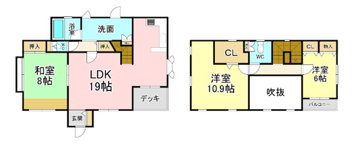 福岡県北九州市小倉南区貫弥生が丘1(一戸建)の賃貸物件の間取り