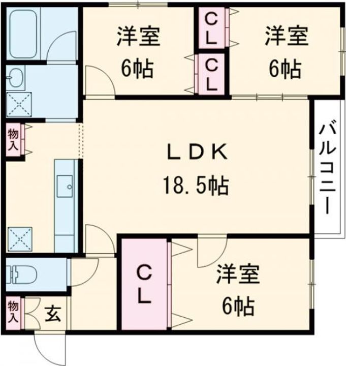 シンフォニア千歳の間取り