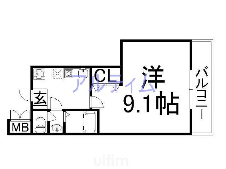 プラティーク四条の間取り