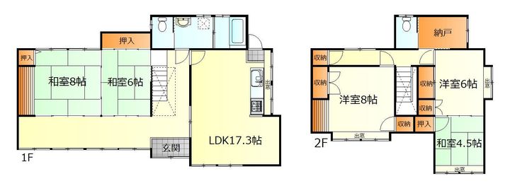 広島県呉市安浦町内海北7(一戸建)の賃貸物件の間取り
