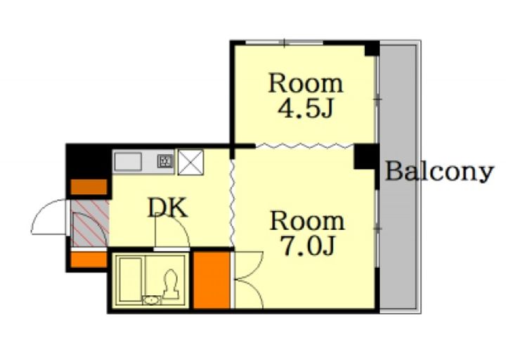 広島県広島市中区舟入幸町(マンション)の賃貸物件の間取り