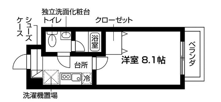 埼玉県川口市朝日1(マンション)の賃貸物件の間取り