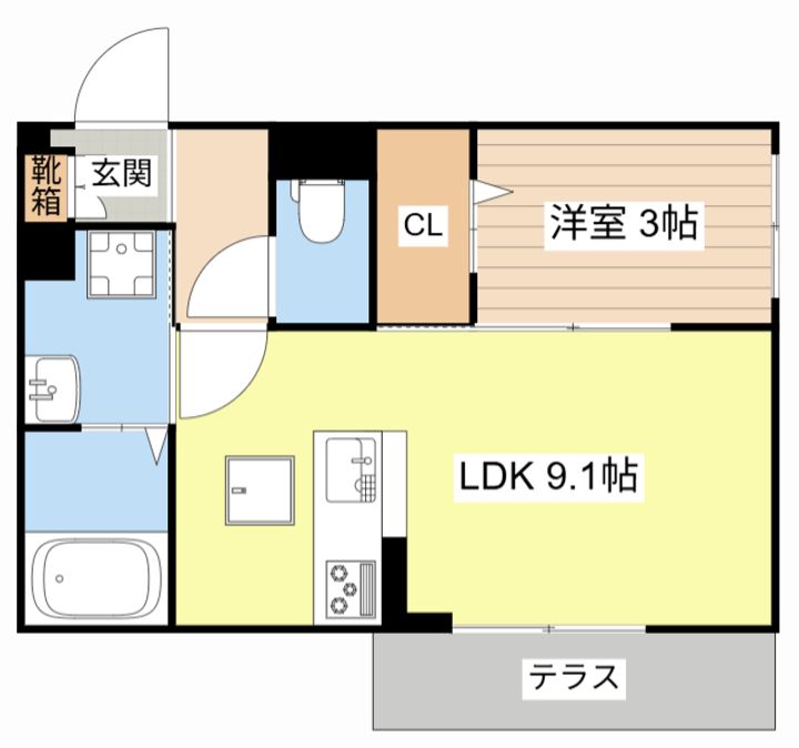 滋賀県彦根市里根町(アパート)の賃貸物件の間取り