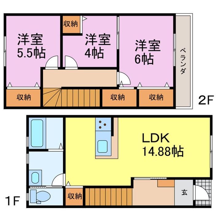 愛知県常滑市字椎草南割(一戸建)の賃貸物件の間取り