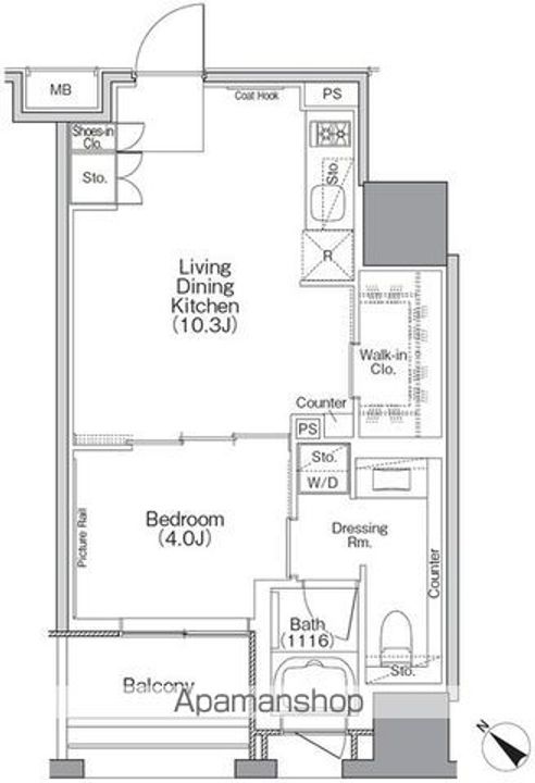 ザ・パークハビオSOHO横浜関内の間取り